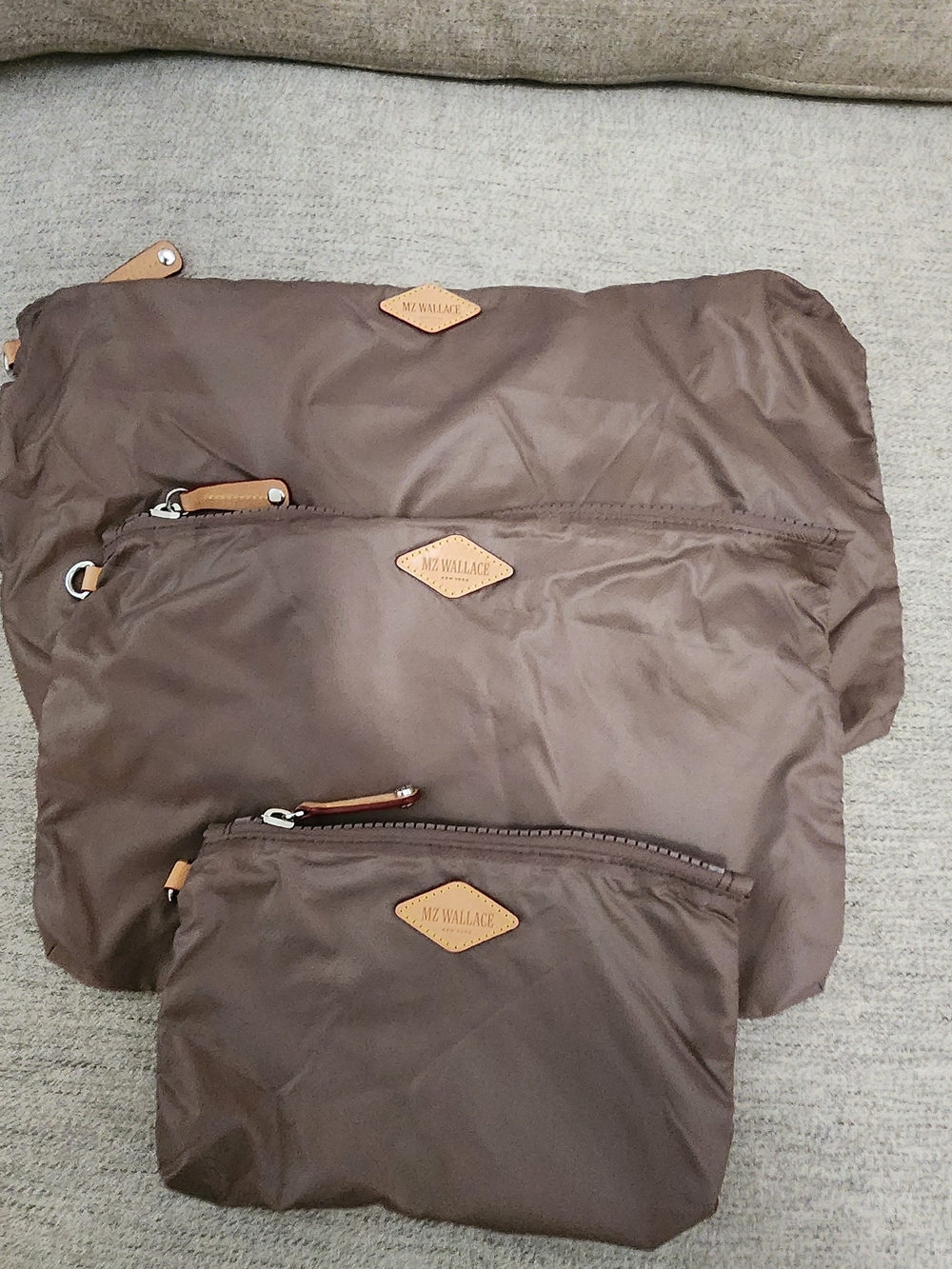 MZ Wallace Quilted Large Tote in Taupe Brown - Picture 14 of 14